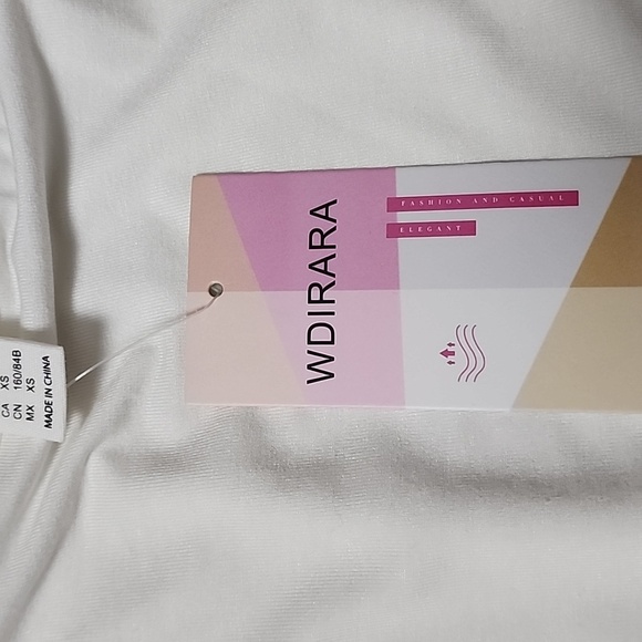 Nwt,Wdirara | Womens White Long sleeve,laced Bodysuit - Picture 7 of 8